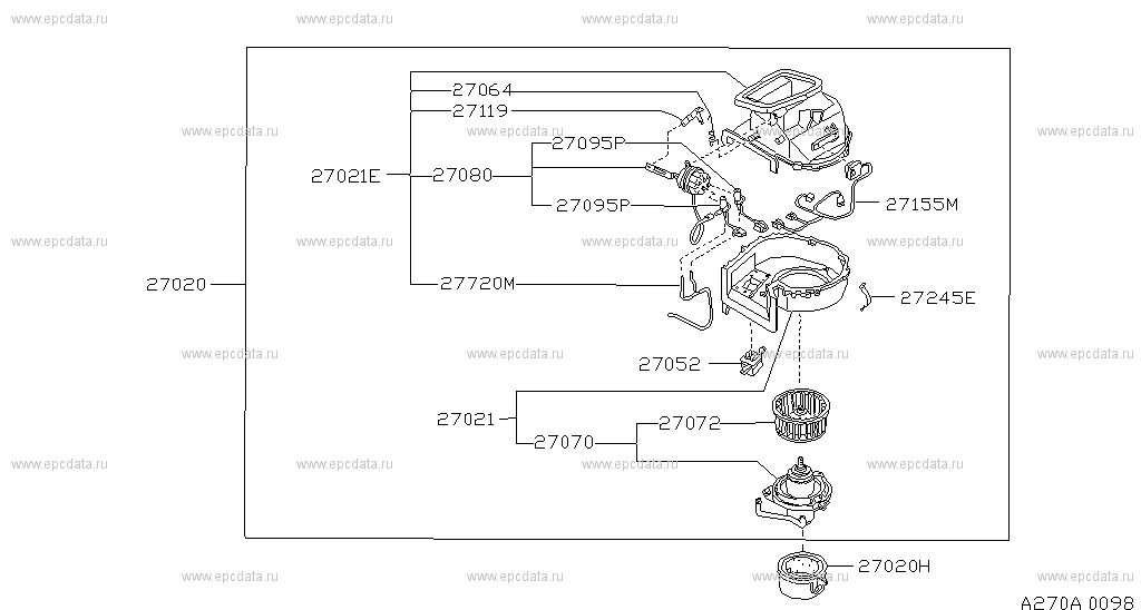 270 - HEATER & BLOWER UNIT for 300ZX Z31 Nissan 300ZX - Auto parts